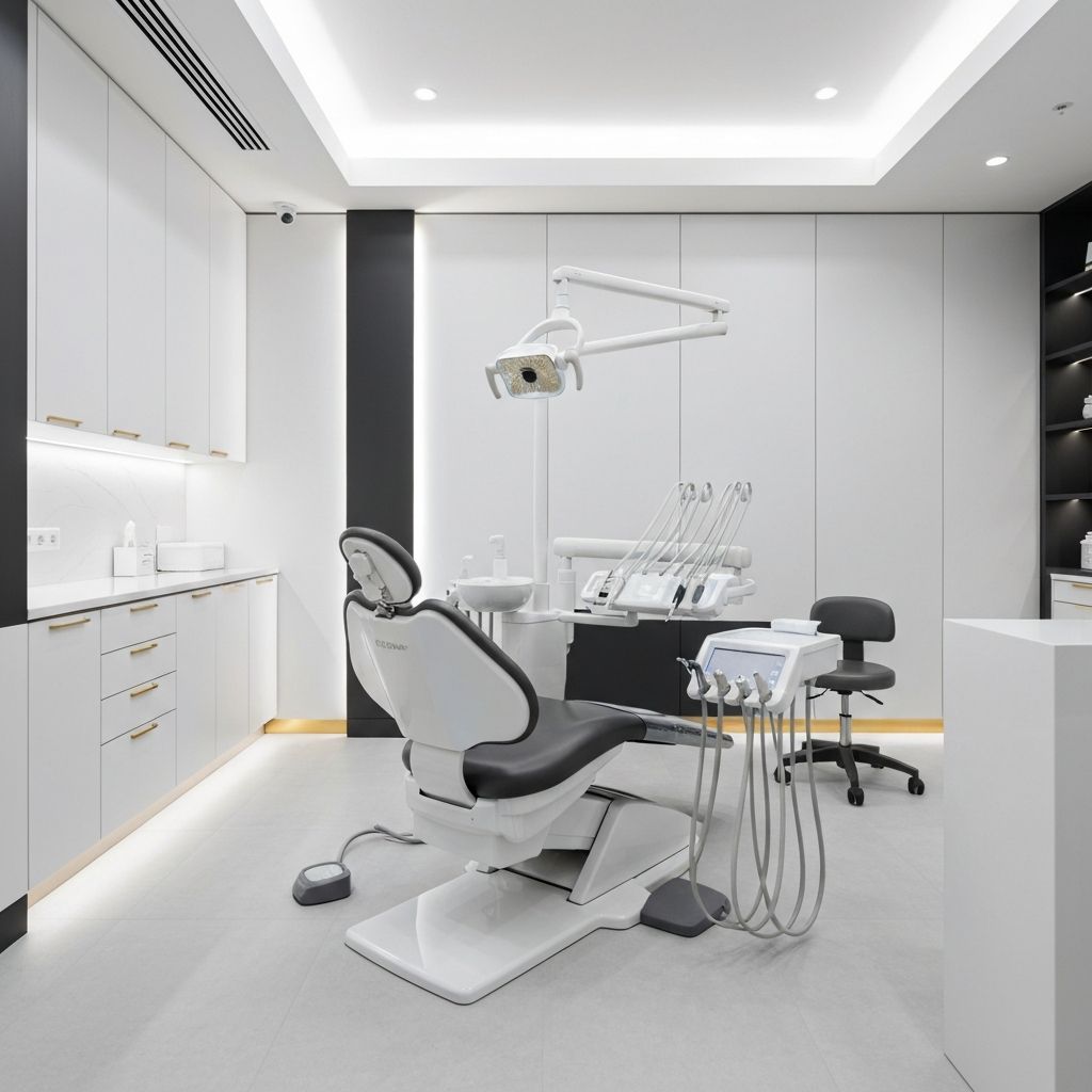 Interior da clínica odontológica premium em Brasília